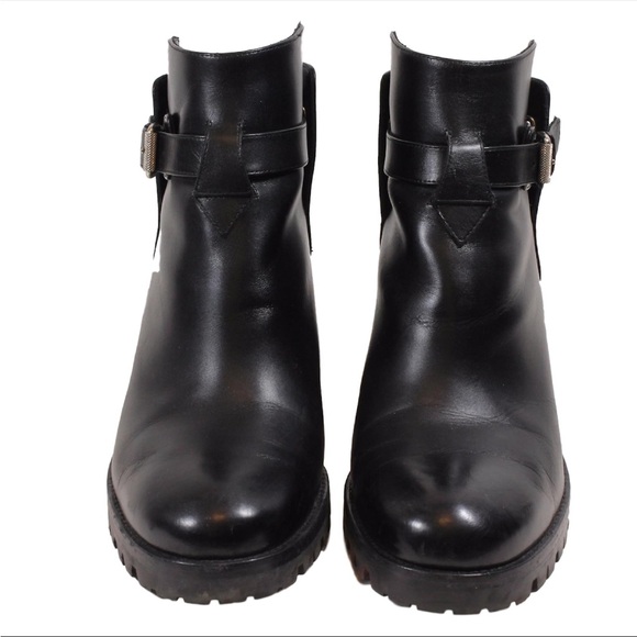 Christian Louboutin Biker Communa Leather Ankle Boots 37.5 - Picture 2 of 12